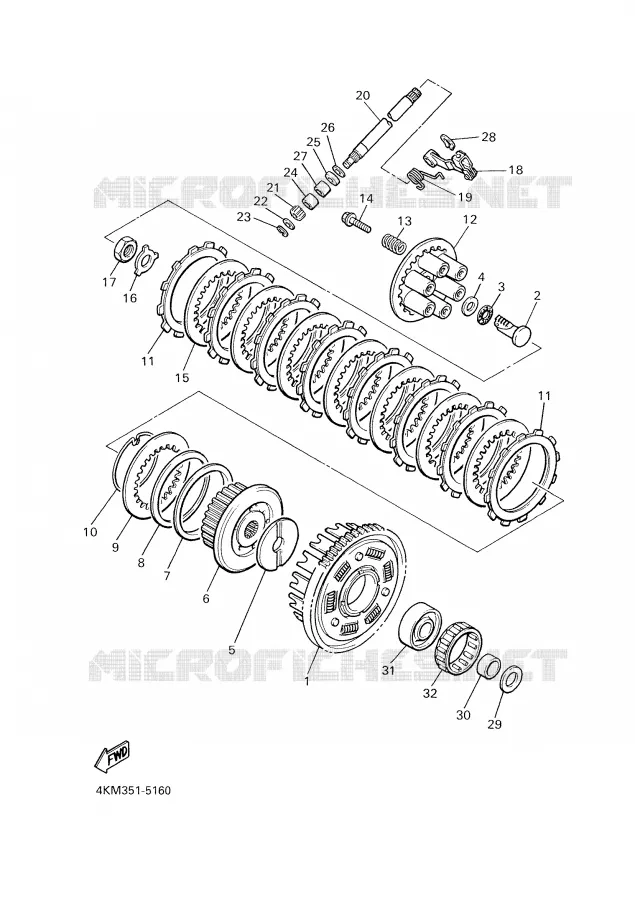 STARTER CLUTCH Yamaha MOTO 900 2002 DIVERSION  XJ900SP
