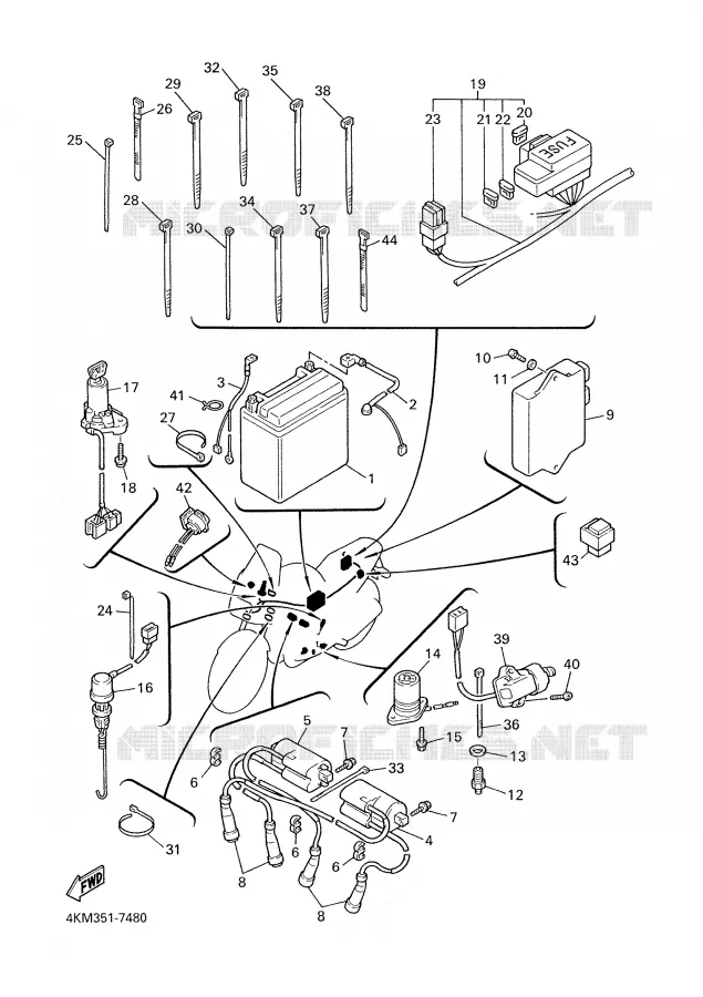 ELECTRICAL 2 Yamaha MOTO 900 2002 DIVERSION  XJ900SP