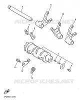 GEAR SHIFT SELECTOR DRUM / FORKS for Yamaha XJR 1998
