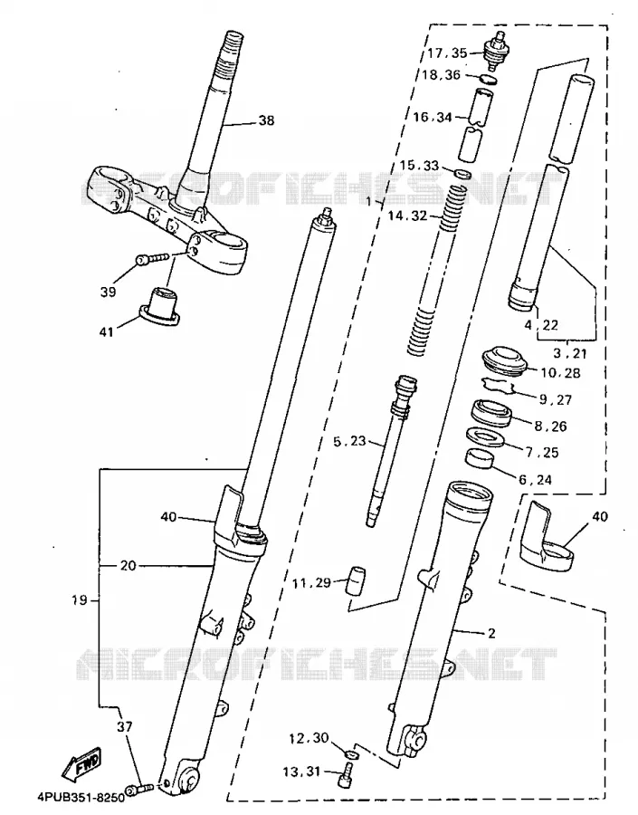 FRONT FORK Yamaha MOTO 1200 1998 XJR  XJR1200SP