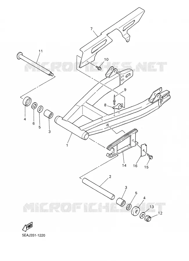 SWINGARM / SHOCK ABSORBER Yamaha MOTO 1300 2001 XJR  XJR1300