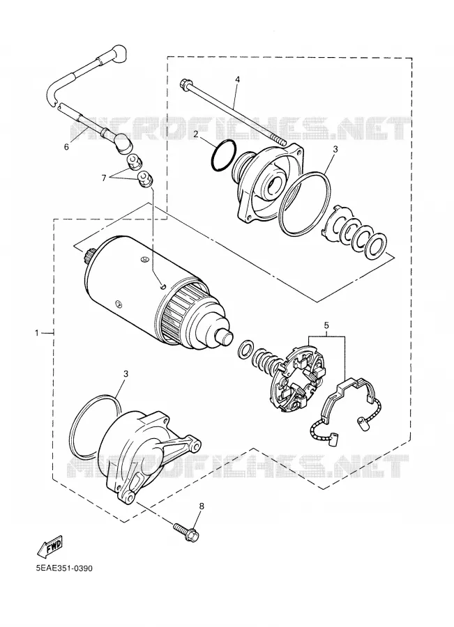 STARTER MOTOR Yamaha MOTO 1300 2001 XJR  XJR1300
