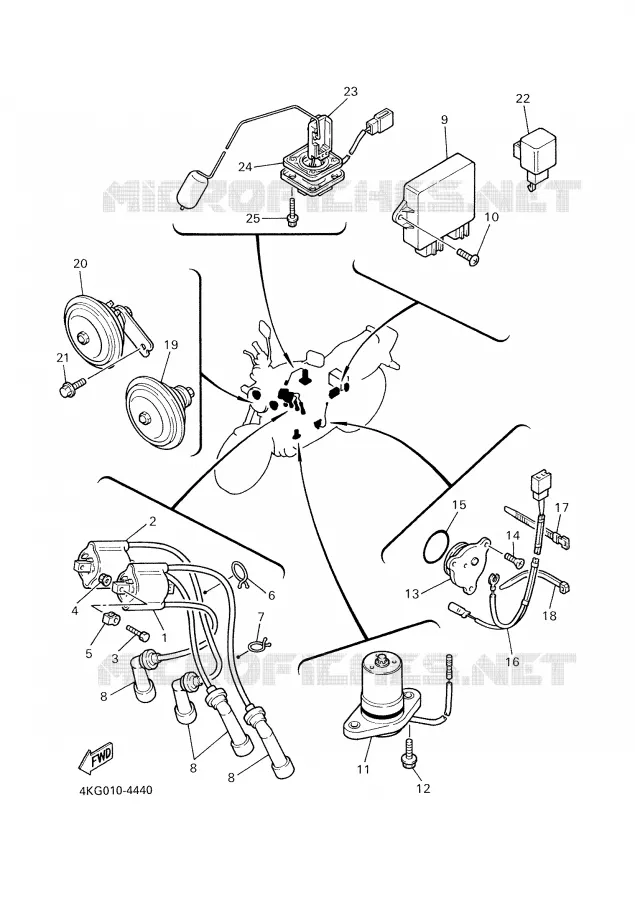 ELECTRICAL 1 Yamaha MOTO 1300 2001 XJR  XJR1300