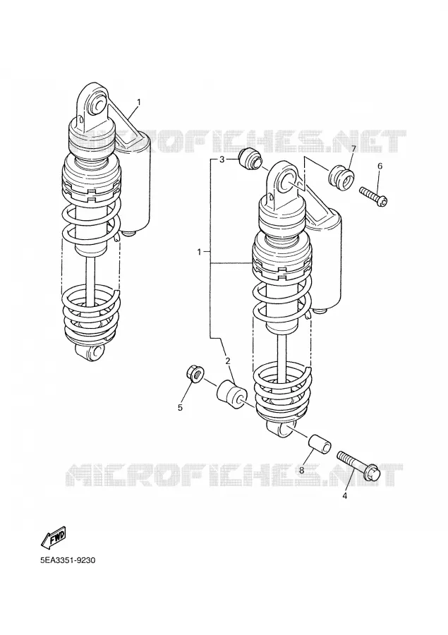 REAR SHOCK ABSORBER Yamaha MOTO 1300 2001 XJR  XJR1300