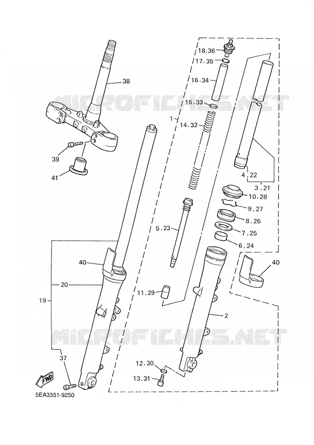 FRONT FORK Yamaha MOTO 1300 2001 XJR  XJR1300