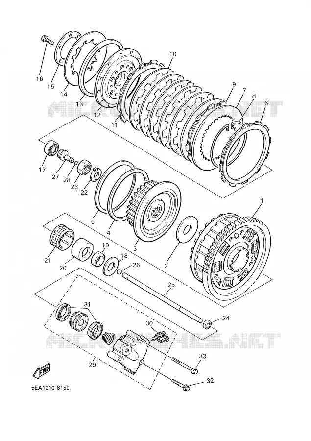 STARTER CLUTCH Yamaha MOTO 1300 2002 XJR  XJR1300
