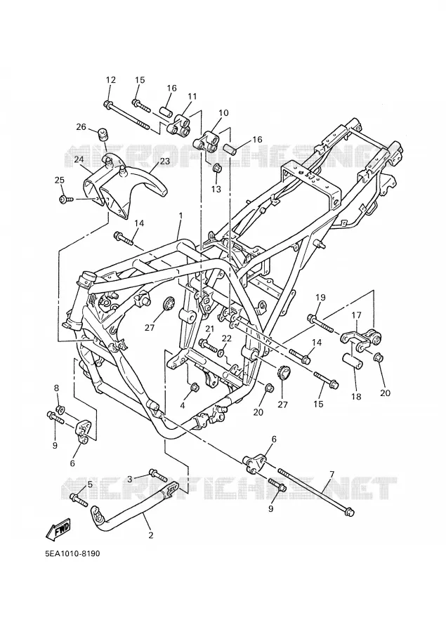FRAME Yamaha MOTO 1300 2002 XJR  XJR1300