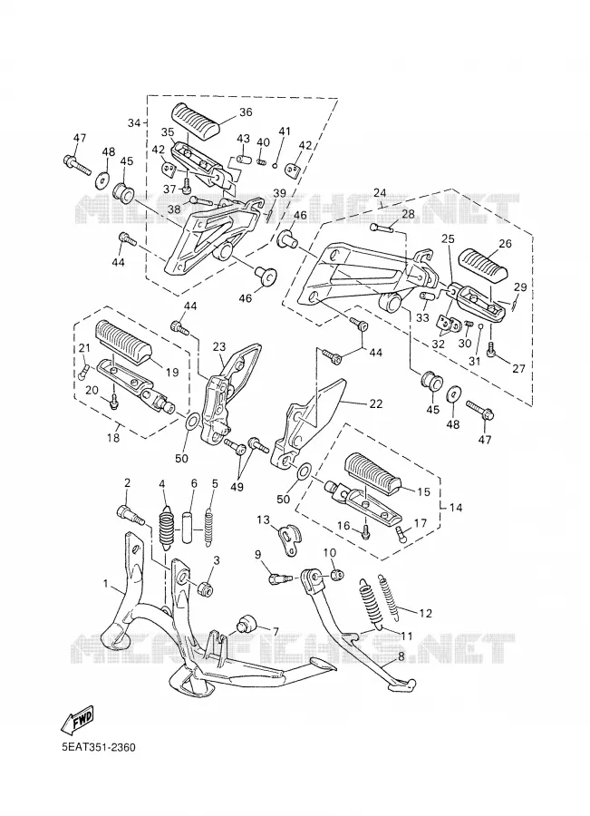 STAND / FOOTREST Yamaha MOTO 1300 2002 XJR  XJR1300
