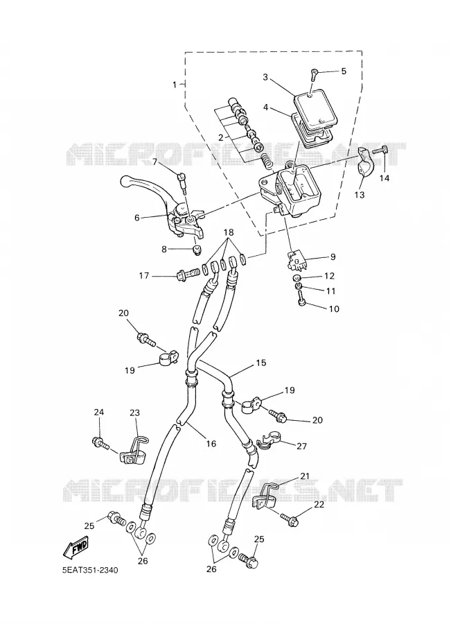FRONT MASTER CYLINDER Yamaha MOTO 1300 2002 XJR  XJR1300