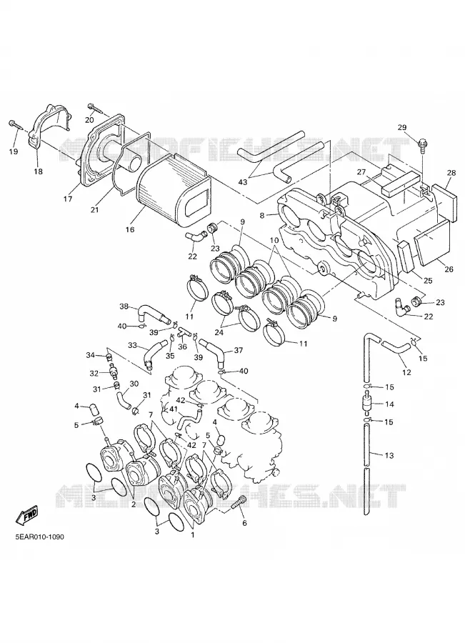 INTAKE Yamaha MOTO 1300 2002 XJR  XJR1300
