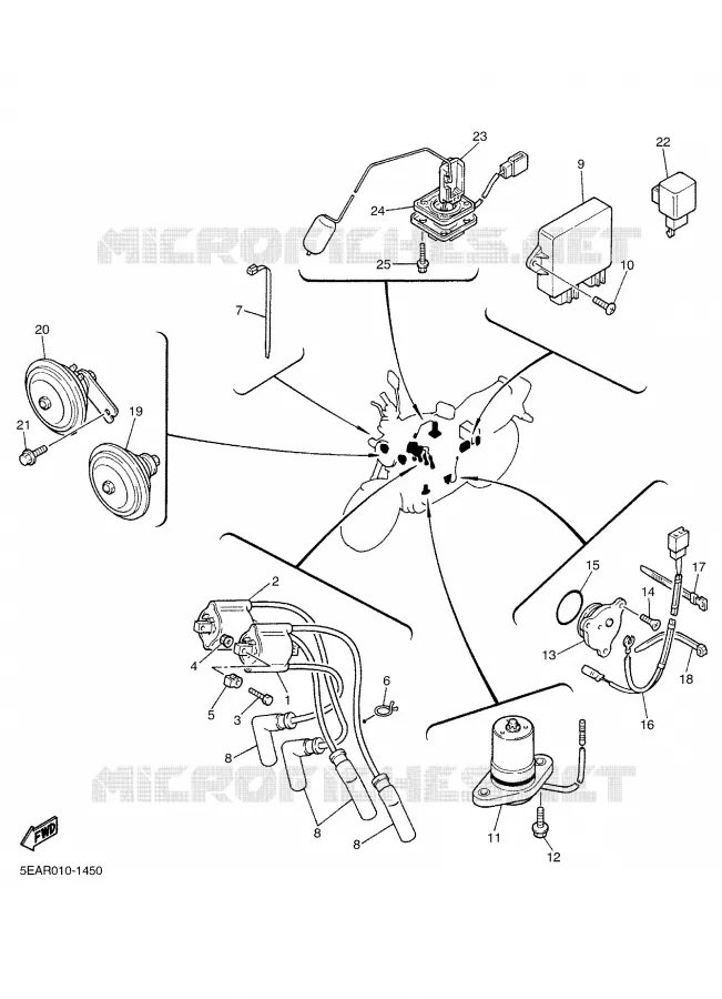 ELECTRICAL 1 Yamaha MOTO 1300 2002 XJR  XJR1300