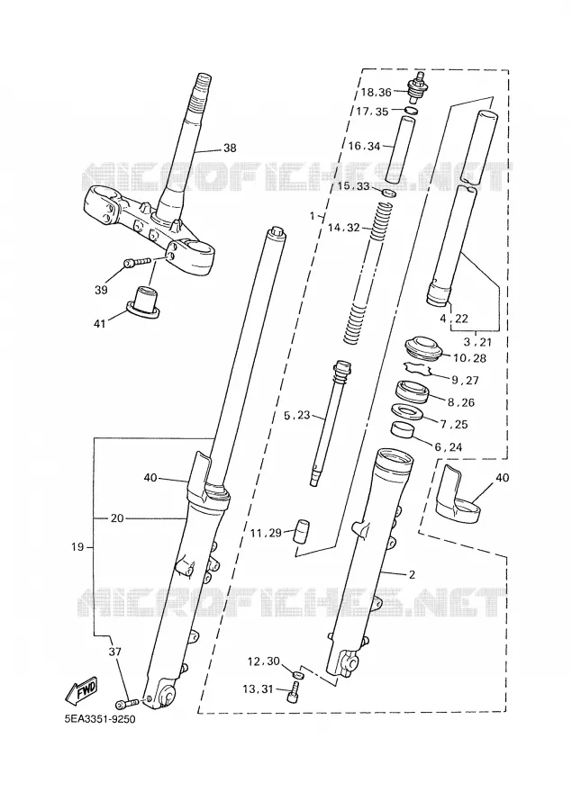 FRONT FORK Yamaha MOTO 1300 2002 XJR  XJR1300