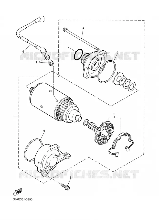 STARTER MOTOR Yamaha MOTO 1300 2003 XJR  XJR1300