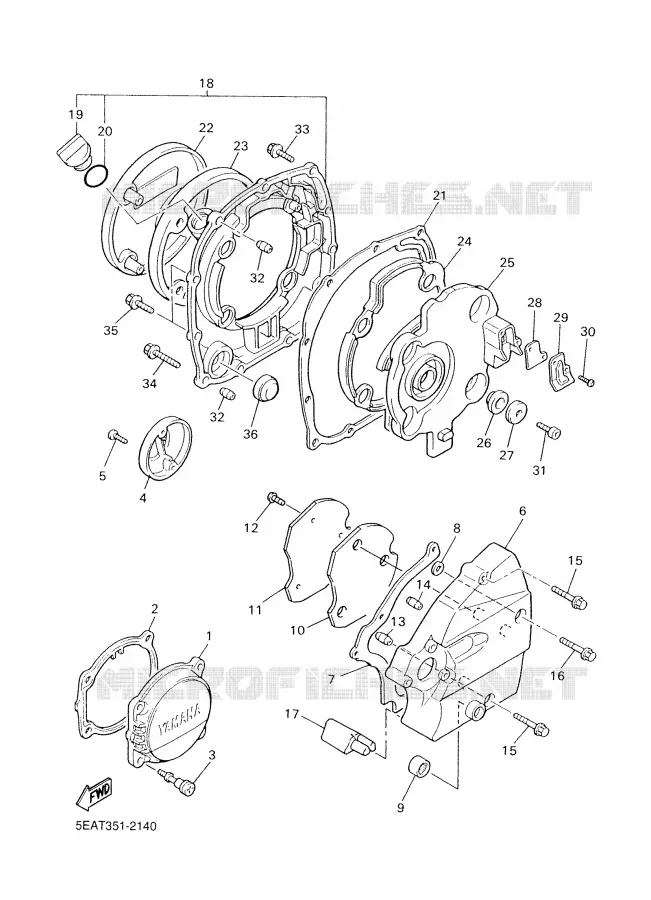 COVER - ENGINE 1 Yamaha MOTO 1300 2003 XJR  XJR1300
