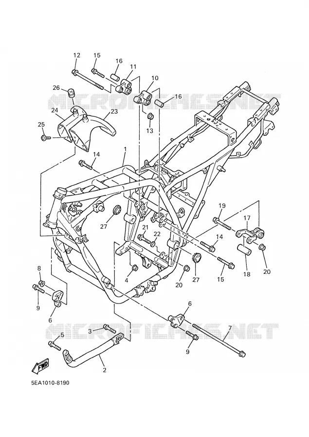 FRAME Yamaha MOTO 1300 2003 XJR  XJR1300