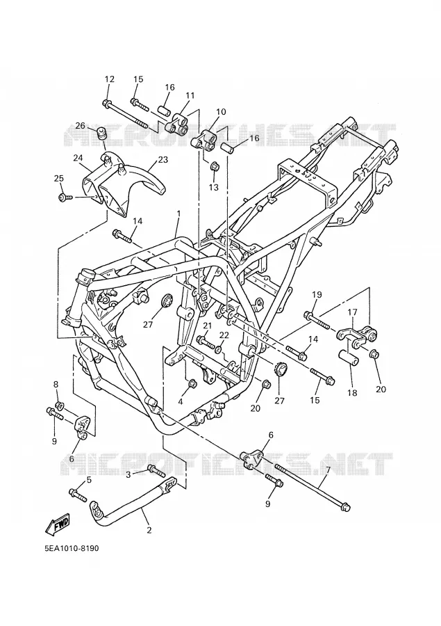 FRAME Yamaha MOTO 1300 2003 XJR  XJR1300