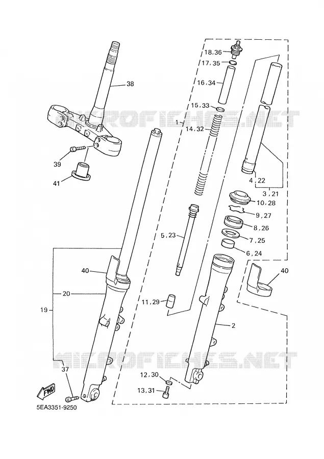 FRONT FORK Yamaha MOTO 1300 2003 XJR  XJR1300