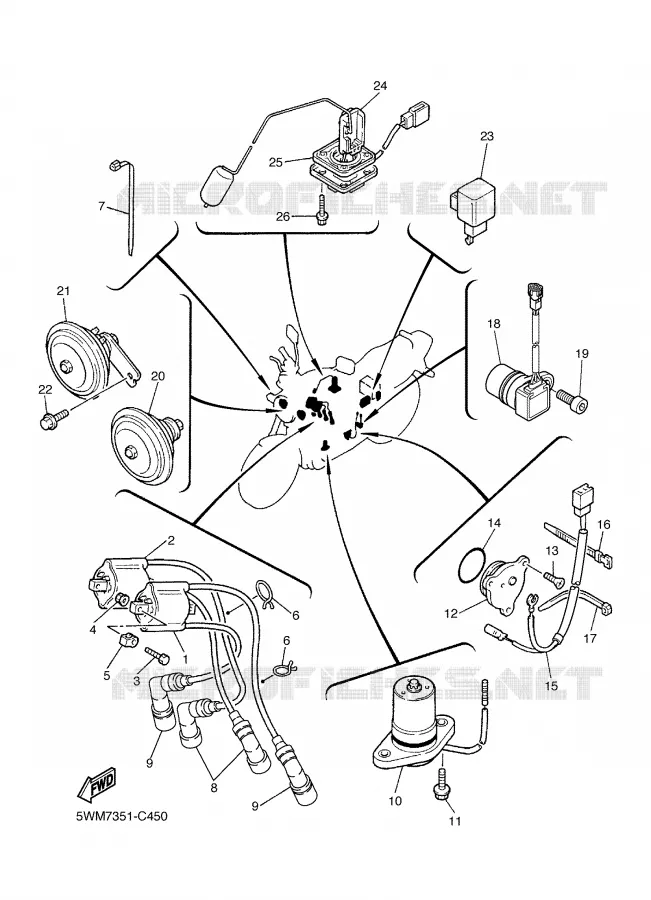 ELECTRICAL 1 Yamaha MOTO 1300 2006 XJR  XJR1300