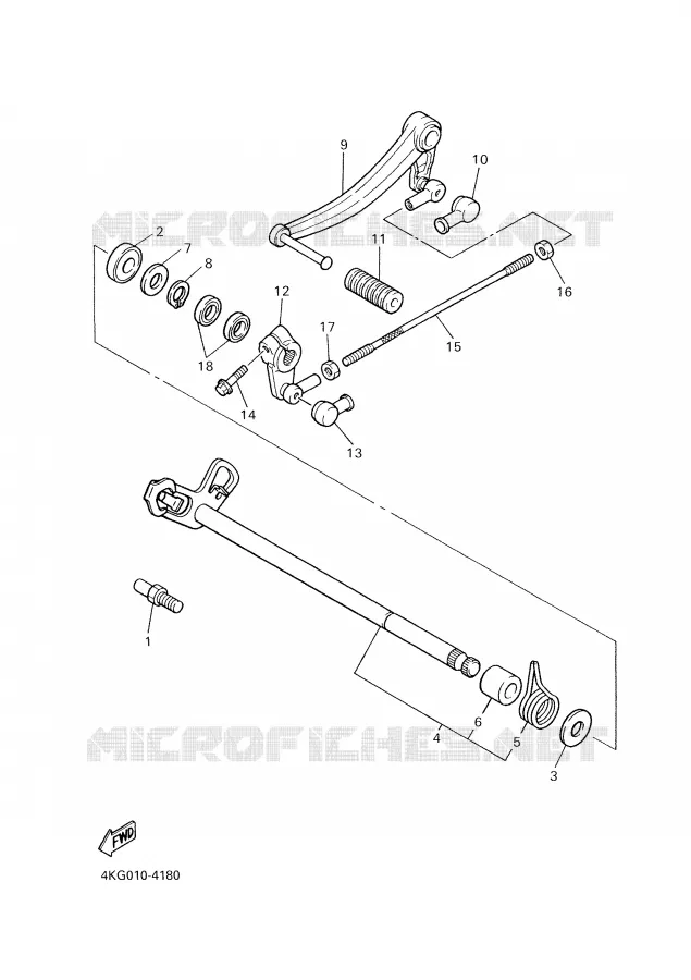 GEAR SHIFT SHAFT / LEVER Yamaha MOTO 1300 2006 XJR  XJR1300