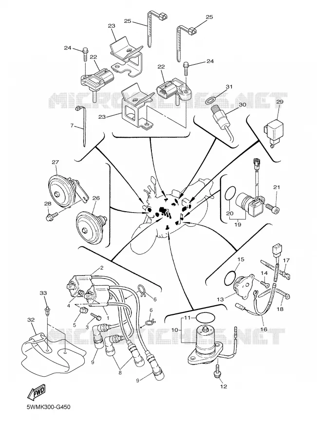 ELECTRICAL 1 Yamaha MOTO 1300 2008 XJR  XJR1300