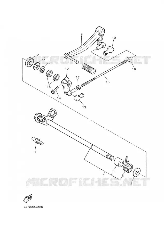 GEAR SHIFT SHAFT / LEVER Yamaha MOTO 1300 2000 XJR  XJR1300SP