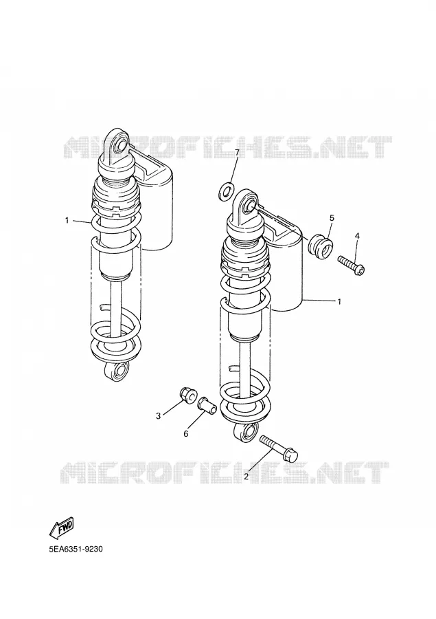 REAR SHOCK ABSORBER Yamaha MOTO 1300 2000 XJR  XJR1300SP