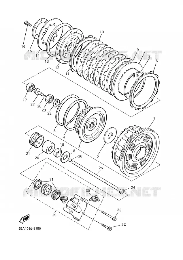 STARTER CLUTCH Yamaha MOTO 1300 2001 XJR  XJR1300SP