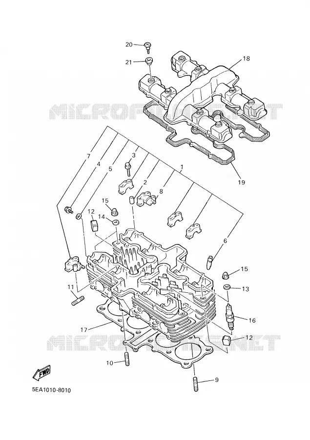 CYLINDER HEAD  Yamaha MOTO 1300 2001 XJR  XJR1300SP