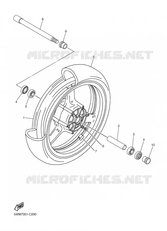 FRONT WHEEL Yamaha MOTO 1300 2006 XJR  XJR1300V