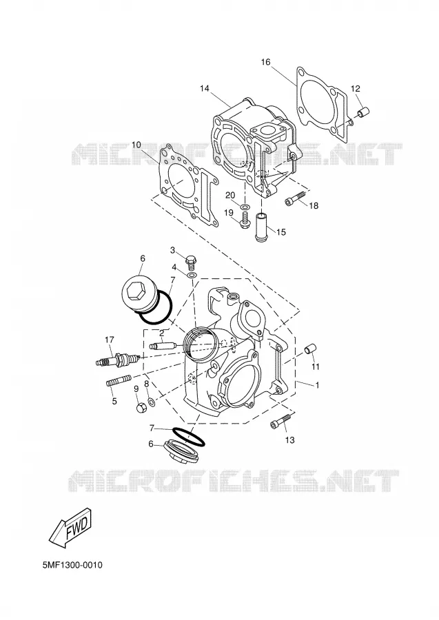 CYLINDER Yamaha SCOOTER 125 2000 XN  XN125