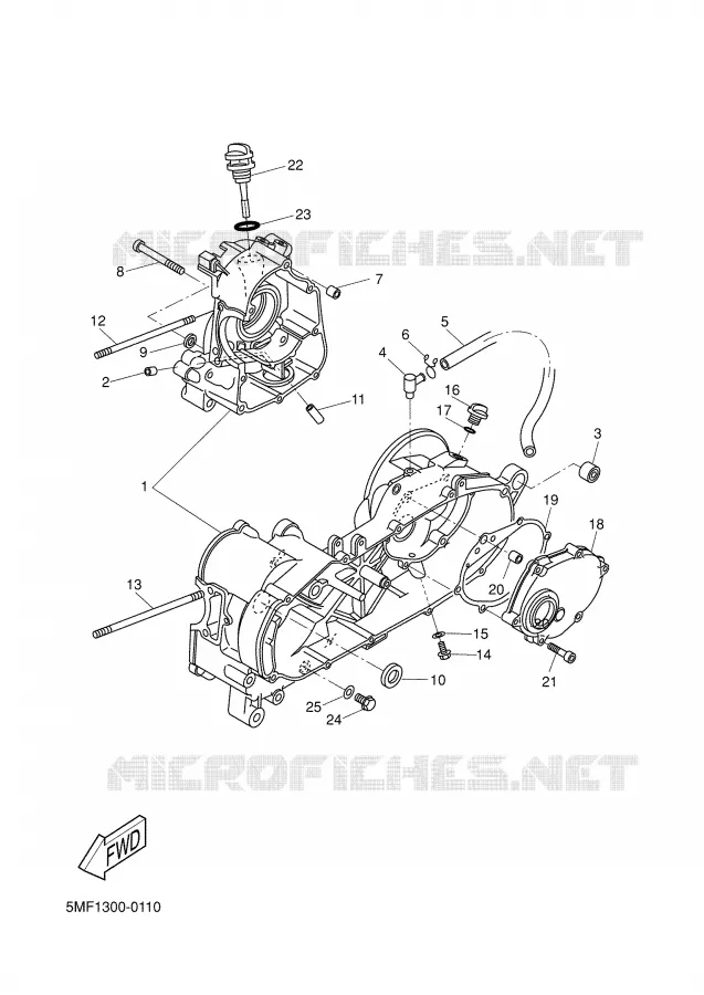 CRANKCASE Yamaha SCOOTER 125 2000 XN  XN125