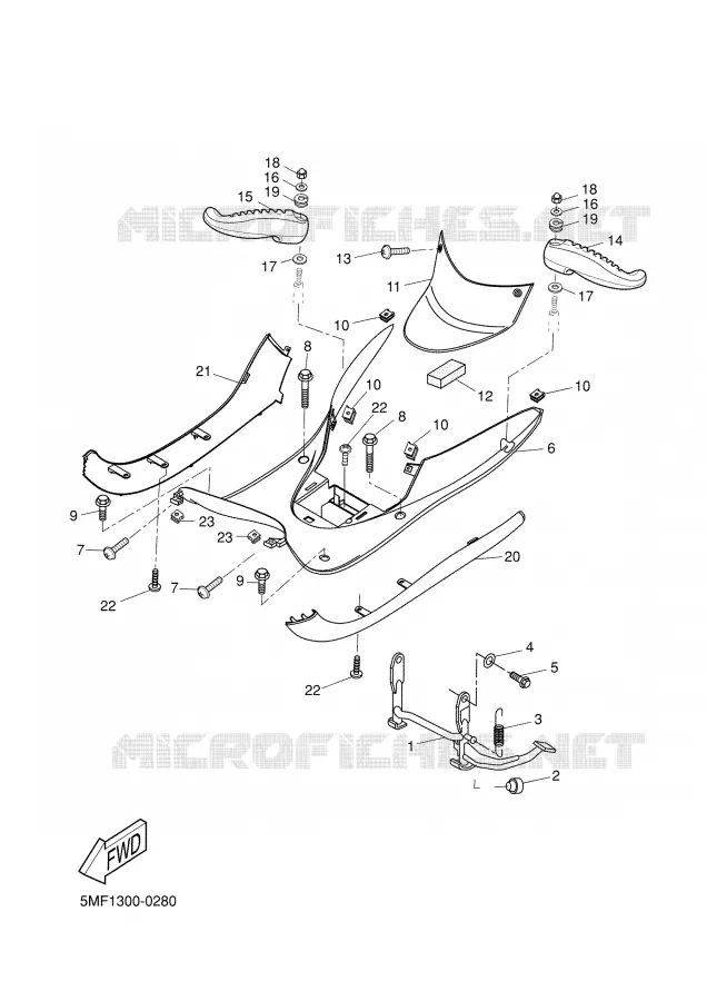 STAND / FOOTREST Yamaha SCOOTER 125 2000 XN  XN125