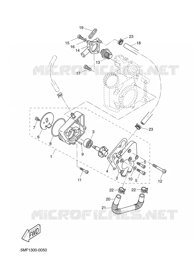 WATERPUMP / HOSES Yamaha SCOOTER 150 2001 XN  XN150