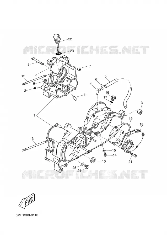 CRANKCASE Yamaha SCOOTER 150 2001 XN  XN150