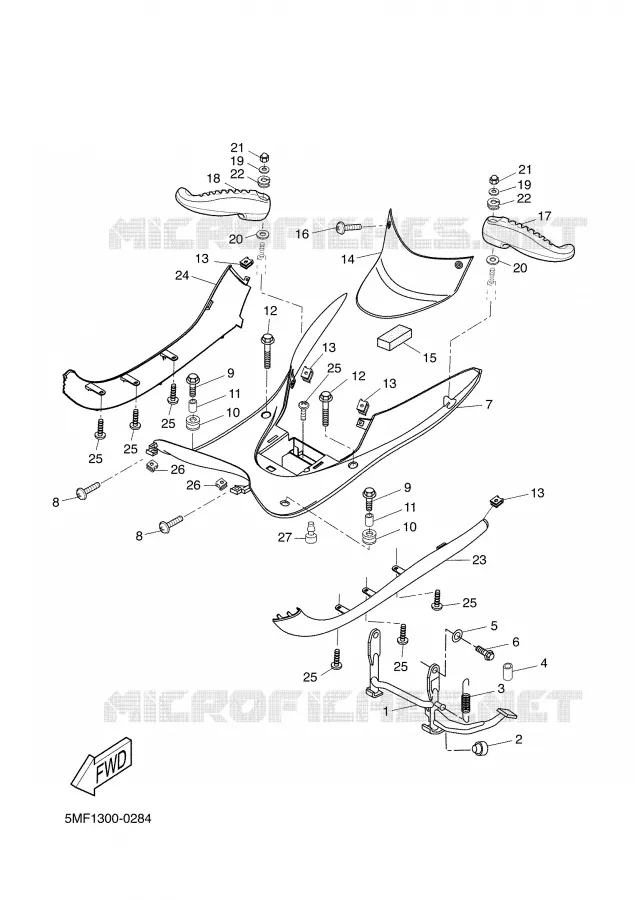 STAND / FOOTREST Yamaha SCOOTER 150 2001 XN  XN150