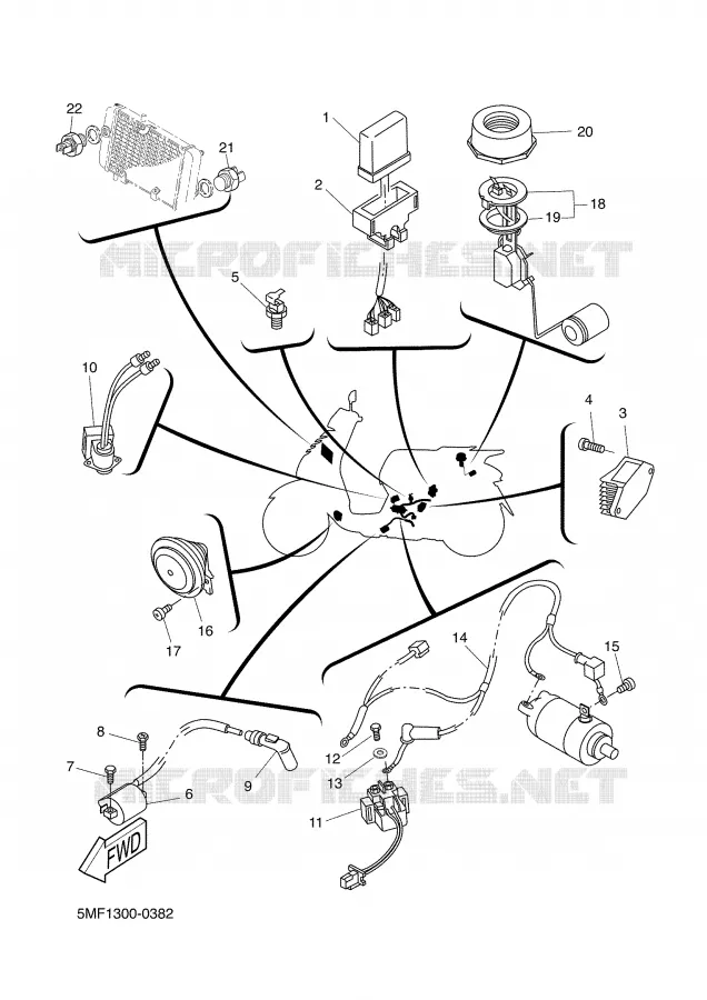 ELECTRICAL 1 Yamaha SCOOTER 150 2001 XN  XN150