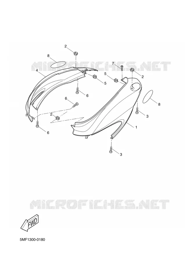 SIDE COVER Yamaha SCOOTER 150 2001 XN  XN150