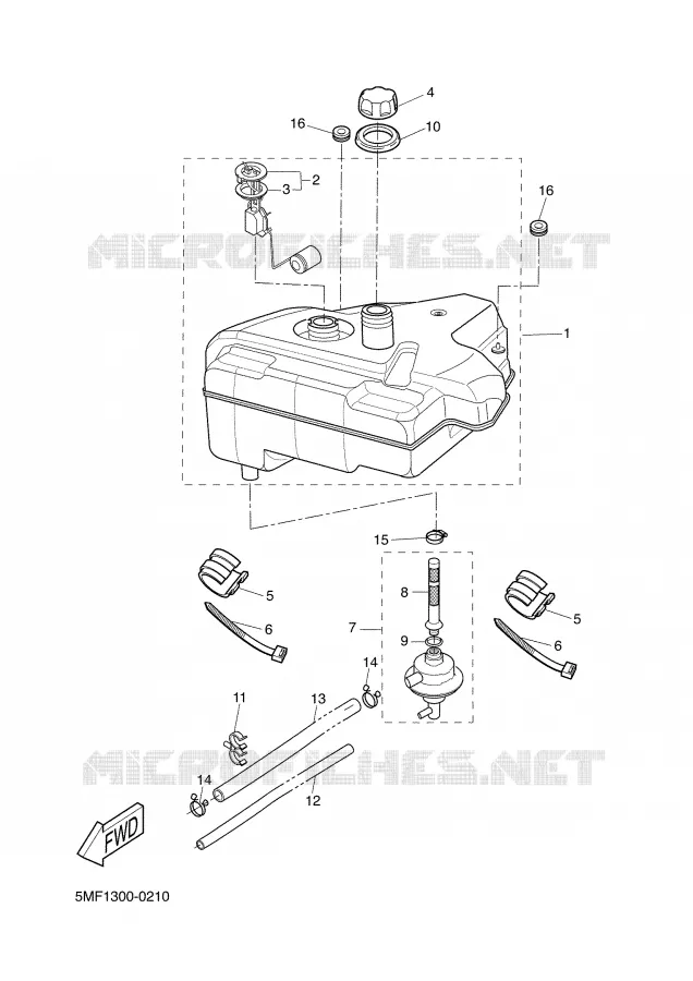 FUEL TANK Yamaha SCOOTER 150 2001 XN  XN150