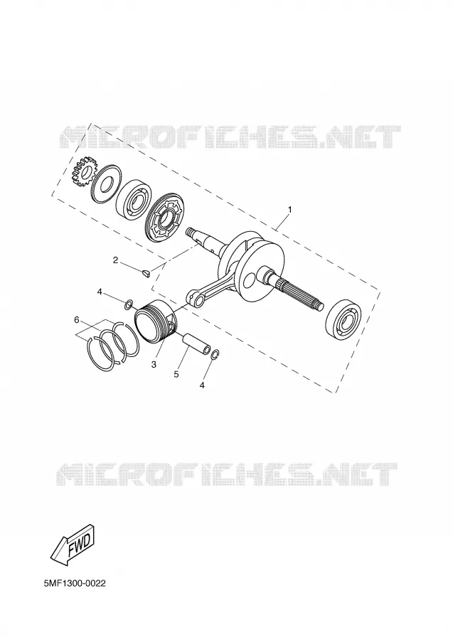 CRANKSHAFT / PISTON Yamaha SCOOTER 150 2001 DOODO  XN150 DOODO