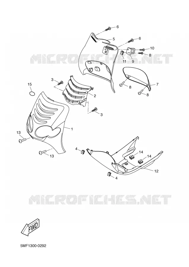 LEG SHIELD Yamaha SCOOTER 150 2001 DOODO  XN150 DOODO