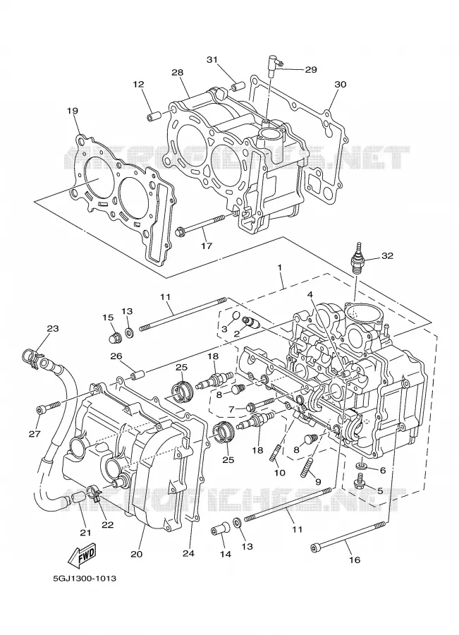 CYLINDER Yamaha SCOOTER 500 2001 TMAX  XP500
