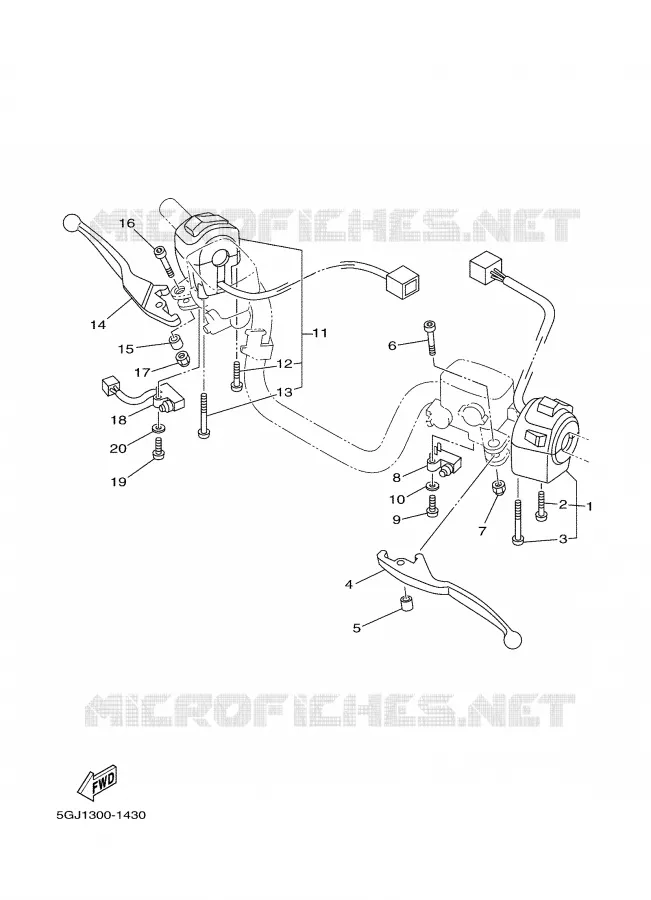 HANDLE SWITCH / LEVER Yamaha SCOOTER 500 2001 TMAX  XP500