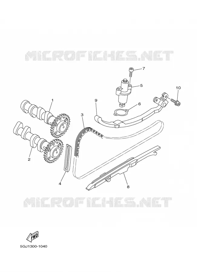 CAMSHAFT / TIMING CHAIN Yamaha SCOOTER 500 2003 TMAX  XP500