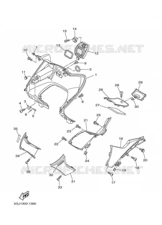 LEG SHIELD Yamaha SCOOTER 500 2003 TMAX  XP500