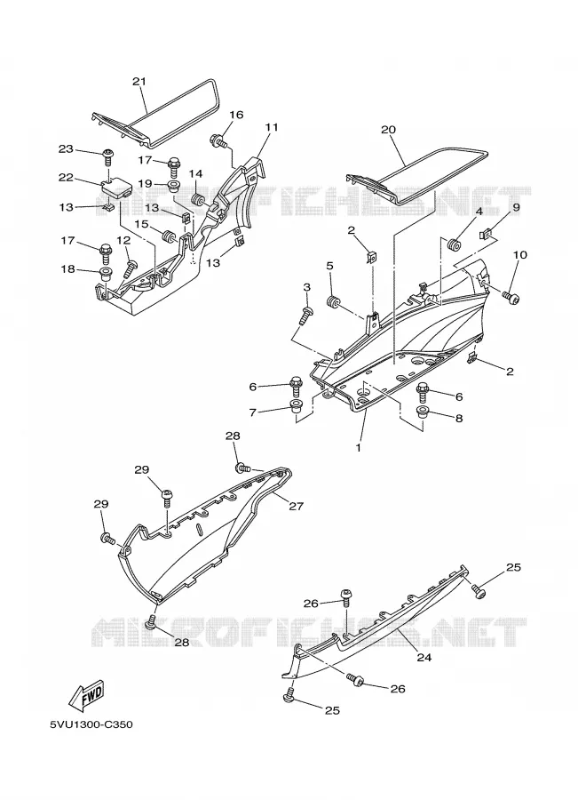 STAND / FOOTREST 2 Yamaha SCOOTER 500 2005 TMAX  XP500