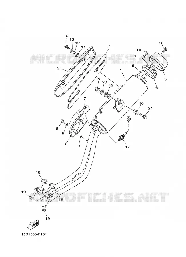 EXHAUST Yamaha SCOOTER 500 2007 TMAX  XP500 TMAX