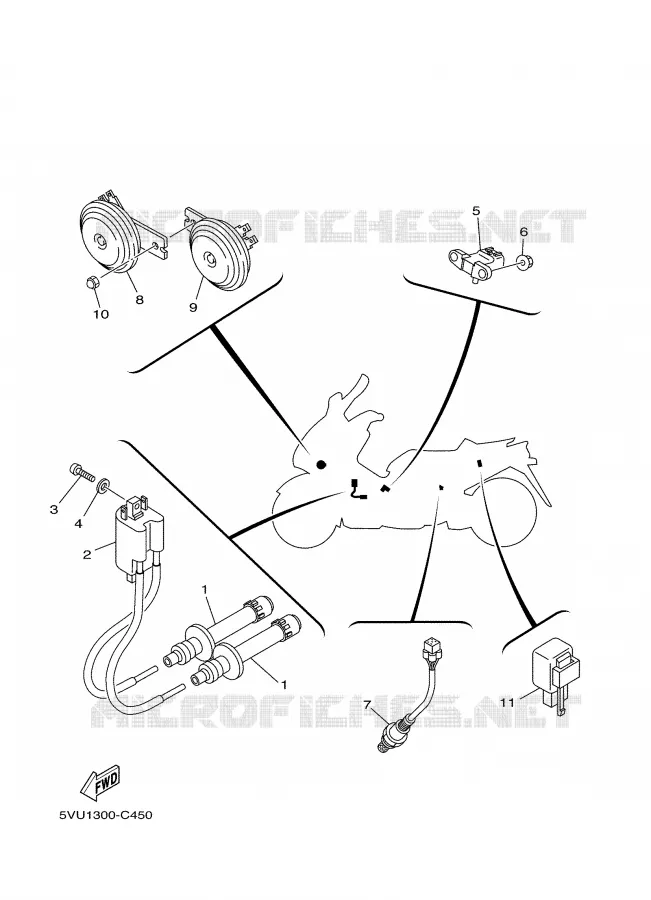 ELECTRICAL 2 Yamaha SCOOTER 500 2005 TMAX ABS  XP500A