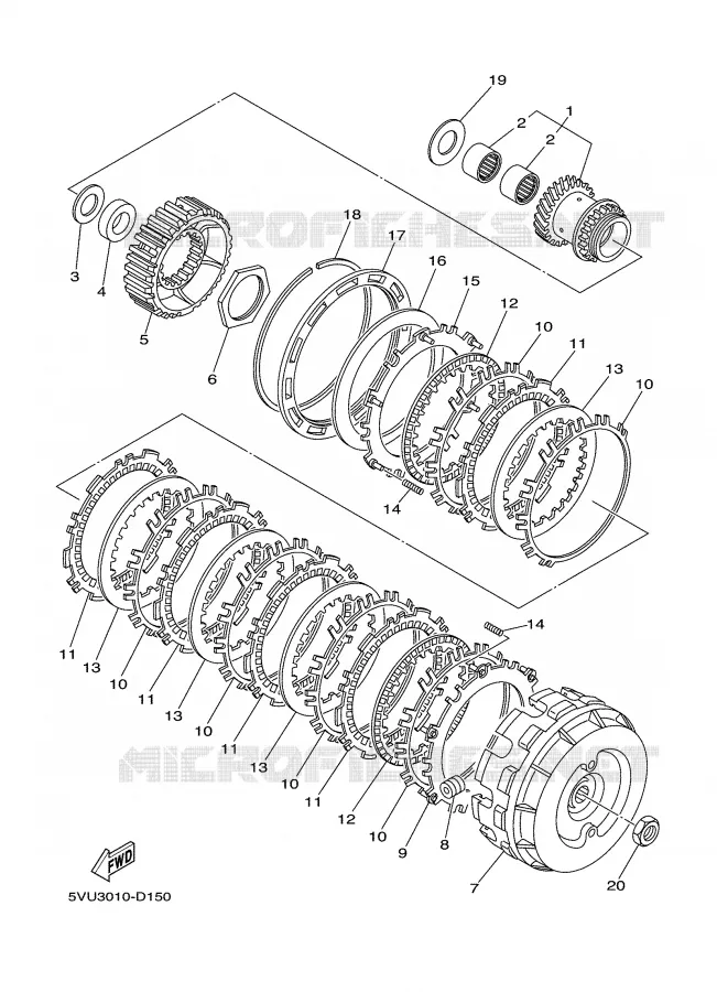 STARTER CLUTCH Yamaha SCOOTER 500 2007 TMAX ABS  XP500A TMAX
