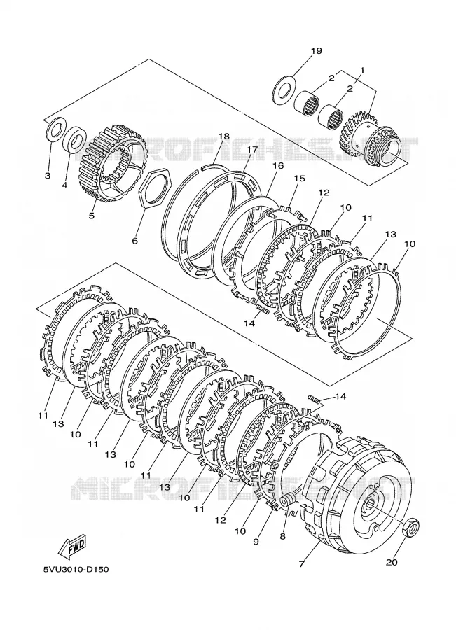 STARTER CLUTCH Yamaha SCOOTER 500 2008 TMAX ABS  XP500A