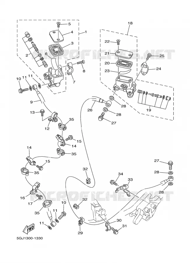 FRONT MASTER CYLINDER Yamaha SCOOTER 500 2003 TMAX  XP500R